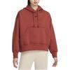 Nike Sweatshirts Women's Dark Orange Hooded Moderate Regular (Unisex) Sweatshirts DQ5859 832