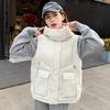 Autumn and Winter Hooded Vest Vest Women's Cold-proof Vest Jacket