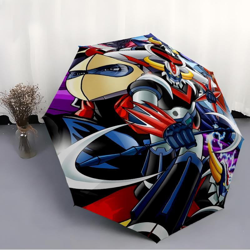 1pc UFO Robot Grendizer10 Umbrella, Sun Protection, And UV Shielding. It Has Eight Sturdy Ribs for Outdoor Use And Perfect Gift
