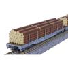 KATO N Gauge Rhaetian Railway Flat Car R-w Log Cargo Set of 4 10-1891 Model Railroad Freight Car