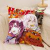 DDGray Mman Anime Cushion Cover Silky Short Plush Invisible Zipper Dustproof Sofa Pillow Case For Home Decor