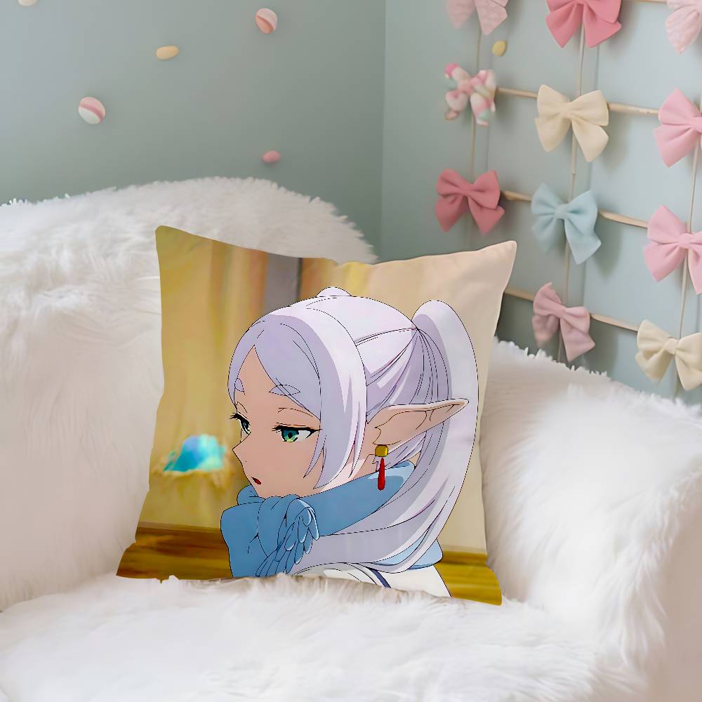 Kawaii FFrieren Cute Case Plush Fabric Soft Pillowcase Double Sided Print Cushion Cover Household Gifts