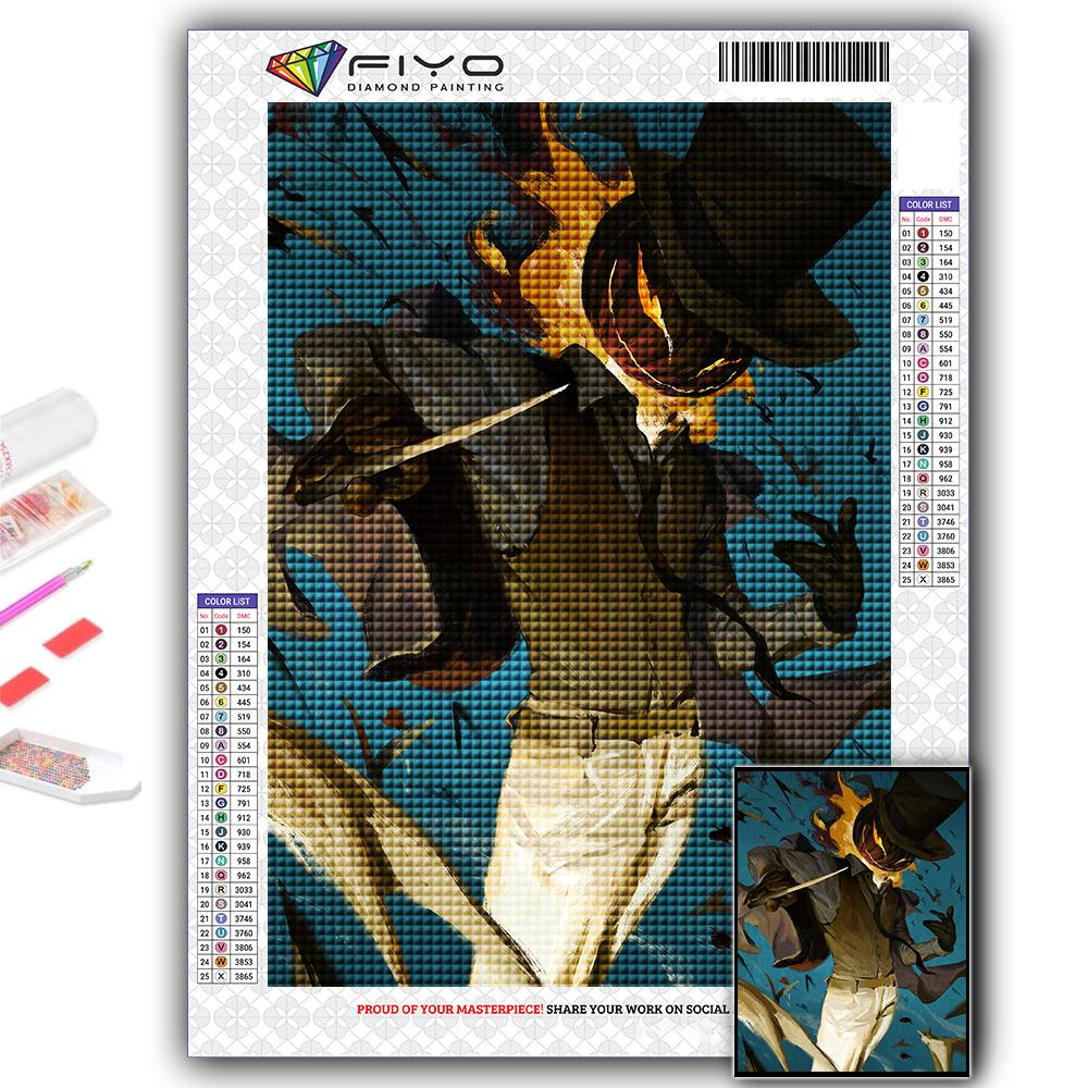 Алмазная картина Хэллоуин Страшная голова тыквы Человек Алмазная мозаика Ремесло Алмазная вышивка Картина