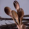 Acacia Wooden Salad Servers Rice Spoon Fork Dinner Salad Mixing Cooking Utensils