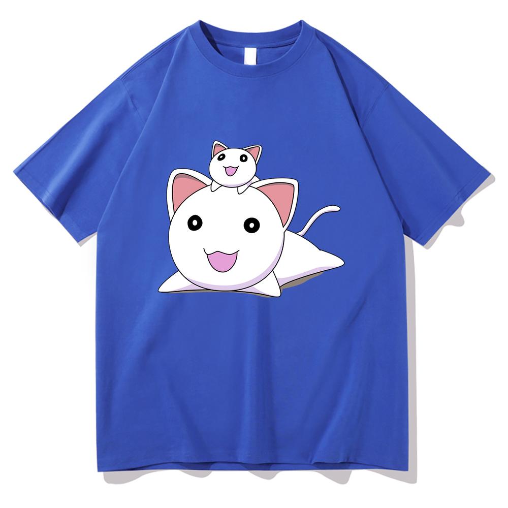 AzuUnisex ДайОх Футболка Унисекс Харадзюку Эстетика Графический Каваи Милый Некоконеко Футболка Унисекс Аниме Унисекс Мультяшные Футболки Корея