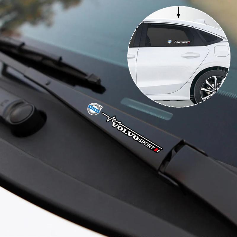 4Pcs Car Front Rear Wiper Stickers Window Trunk Decoration For Volvo XC60 XC40 V60 V40 XC90 XC70 V50 S60 V70 S90 AWD S80 C40 V90