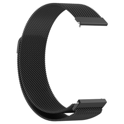 Для Garmin Vivoactive HR Магнитный ремешок для часов из нержавеющей стали миланского плетения, черный