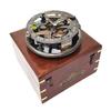 Brass Nautical  5 inches Large Sundial Compass in Rosewood Case Top Grade Calibrated  Gift