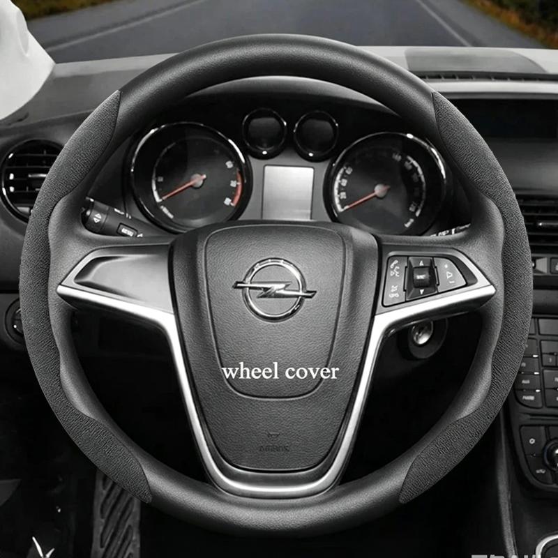 Suitable for Opel Anti-Slip Buckle Segmented Suede Steering Wheel Cover Suitable for Astra H Gtc J Insignia Corsa