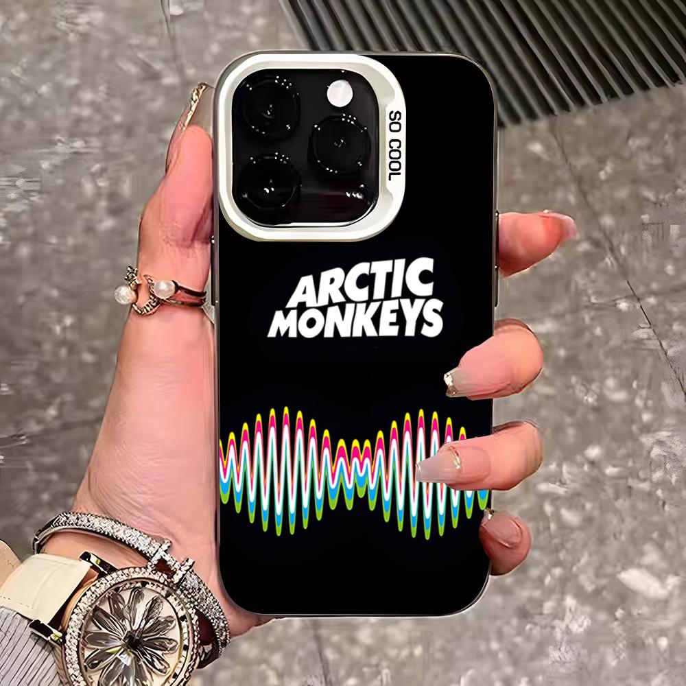 Fashion Arctics Monkeys Phone Case For IPhone 17 Pro Max 16 15 14 13 11 12 Mini Xs Xr 8 Plus Se Color Silver Cover