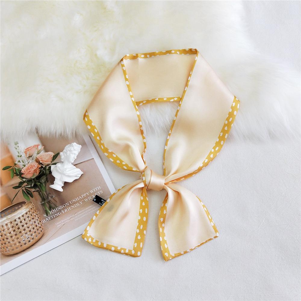 Pingjiao New Style Spring And Autumn Professional Decoration Versatile Small Silk Scarf Women'S Scarf Narrow Long Hair Strap Tie Bag Belt