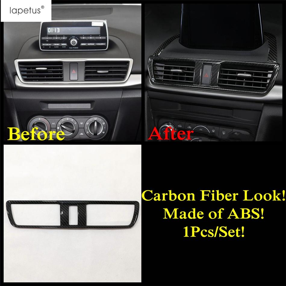 Window Lift Handle Bowl Dashboard Air AC Vent Gear Shift Cover Trim ABS Carbon Fiber / Matte Accessories For Mazda 3 2017 2018