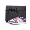 Air Jordan 1 Устойчивые к скольжению Покрытие Устойчивое к истиранию Низкие винтажные баскетбольные кроссовки Женские Фиолетово-розовые DZ2768-651(Team59-SBOX)