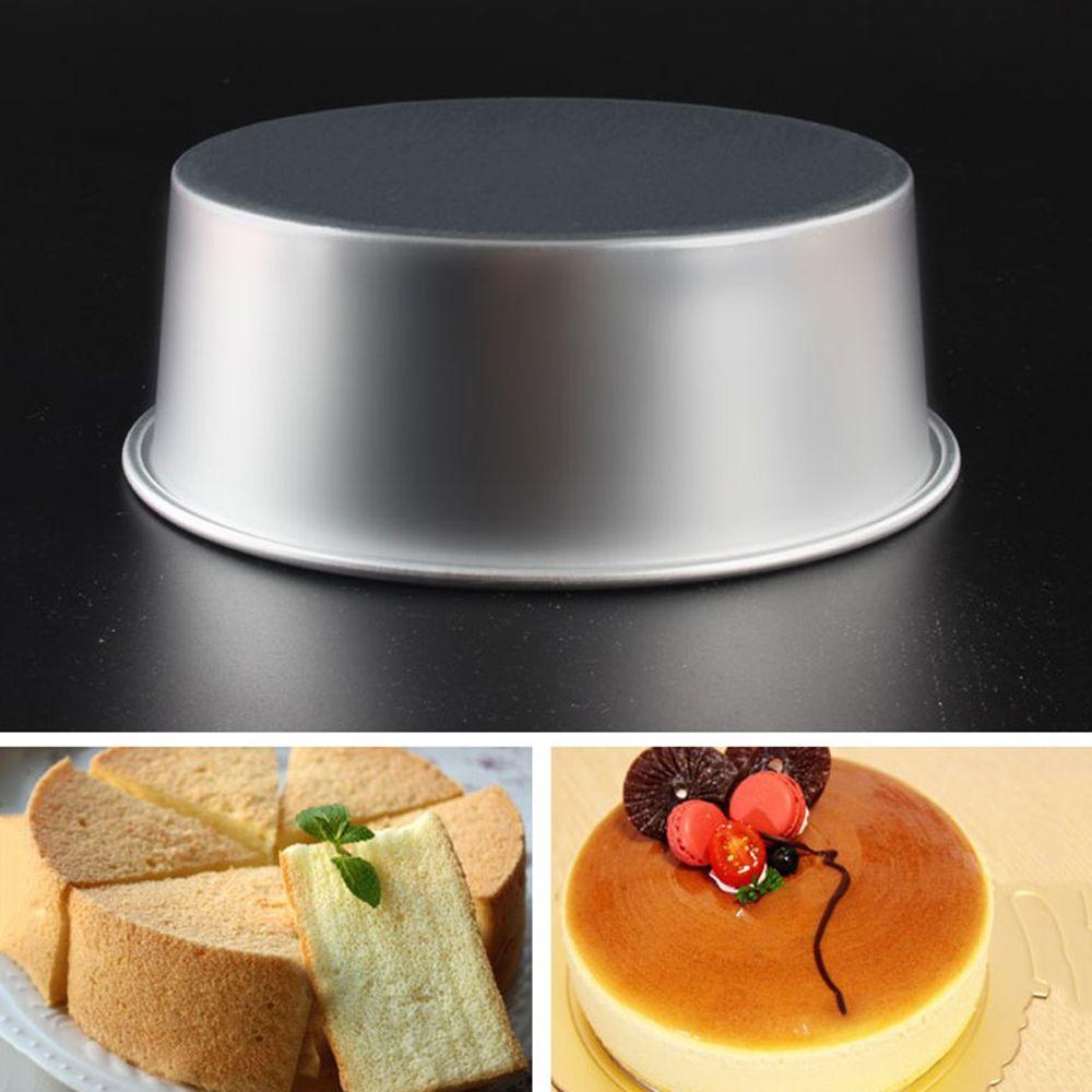 Bakeware Baking Tools Round Pattern Aluminum Alloy Die Cake Pan Tray Pudding Mold Fixed Bottom