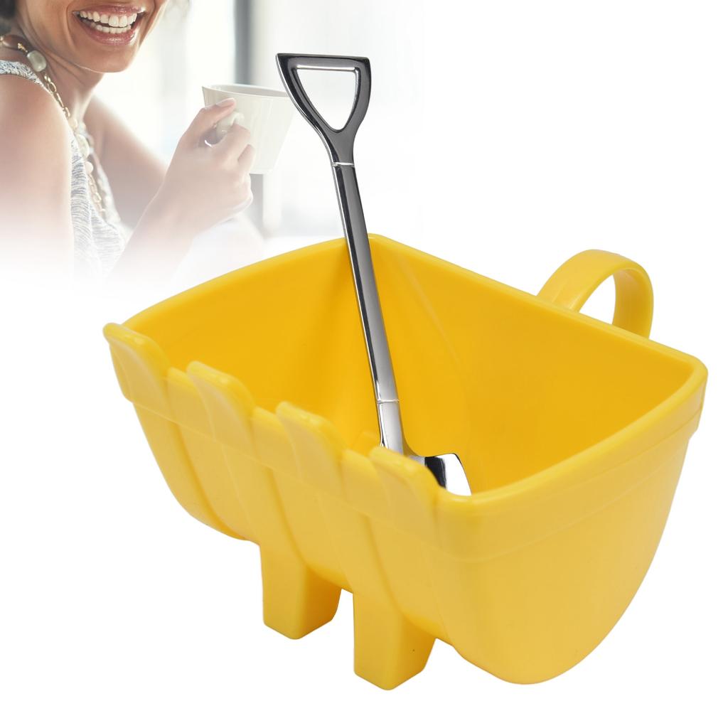 330 мл экскаваторный стаканчик с лопаткой-ложкой креативная чашка для чая кружка для молока и кофе подарок на день рождения экскаваторный стаканчик экскаваторный стаканчик