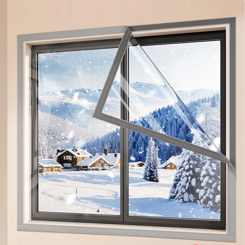 Multi-size Transparent Window Insulation Film Winter Warm Thickening Cold Wind Blocking Seal Window Film Durable Insulation Kit