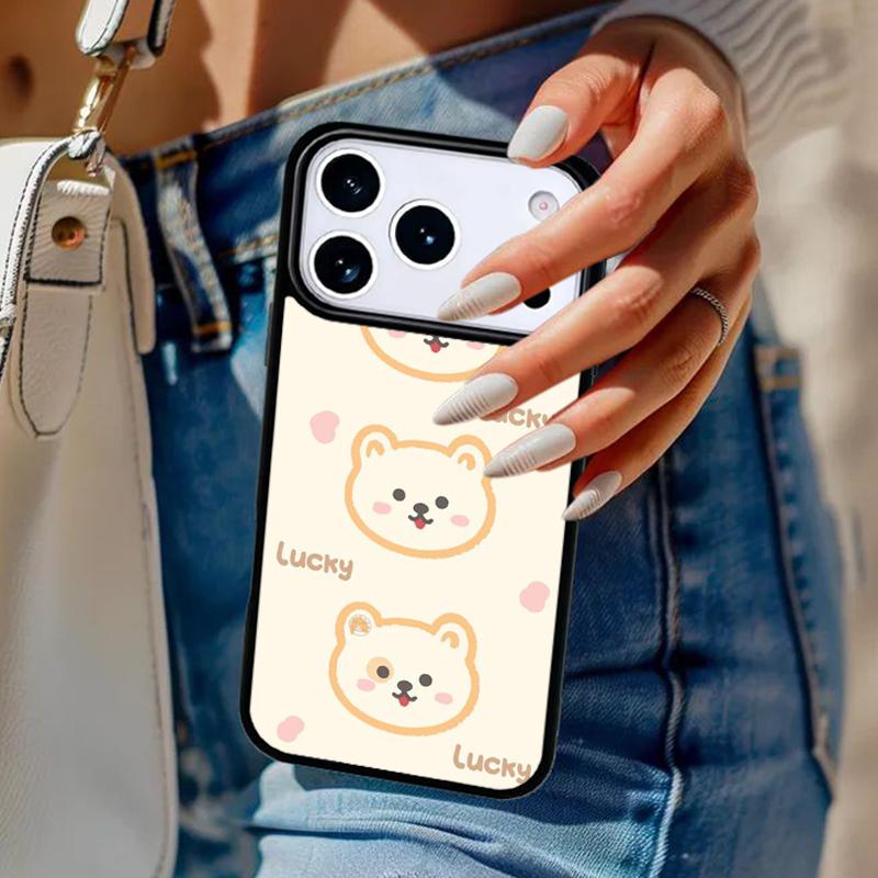 Кавайный Милый Медведь Корейский Животный Чехол Для Телефона Для iPhone 17 Air 14 15 13 12 Max Чехол Для Apple 14 15 16 16e 11 Pro Max Plus