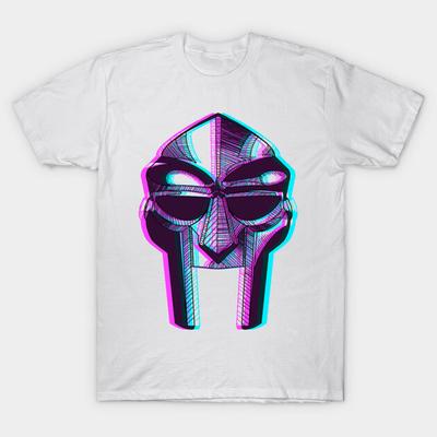 Азиатский размер Хлопковая унисекс футболка Печать на футболке Футболка Mf Doom Печать без вырезания Обычная посадка