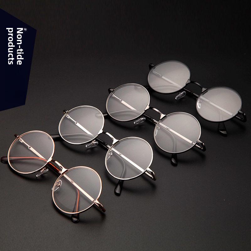 Puyi Retro HD Round Frame Reading Glasses - Unisex Classic Style with Spring Legs
