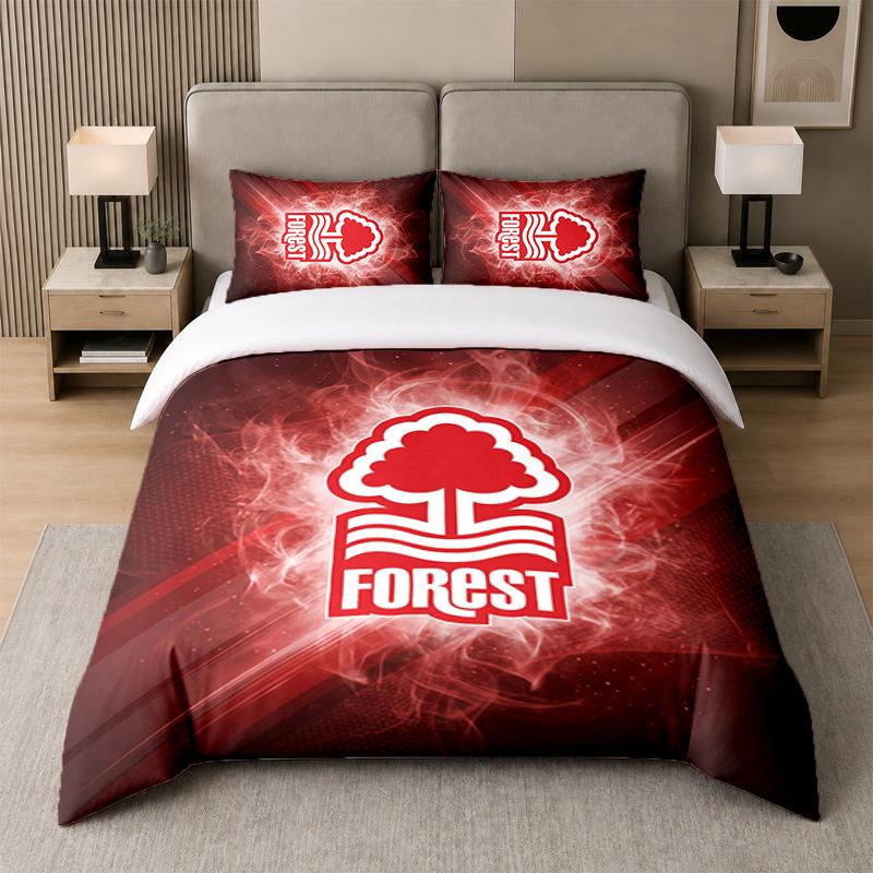 3Pcs Bedding SetNottingham Forest Soft Bed Sheet and Two Pillowcases Home Bedroom Decor