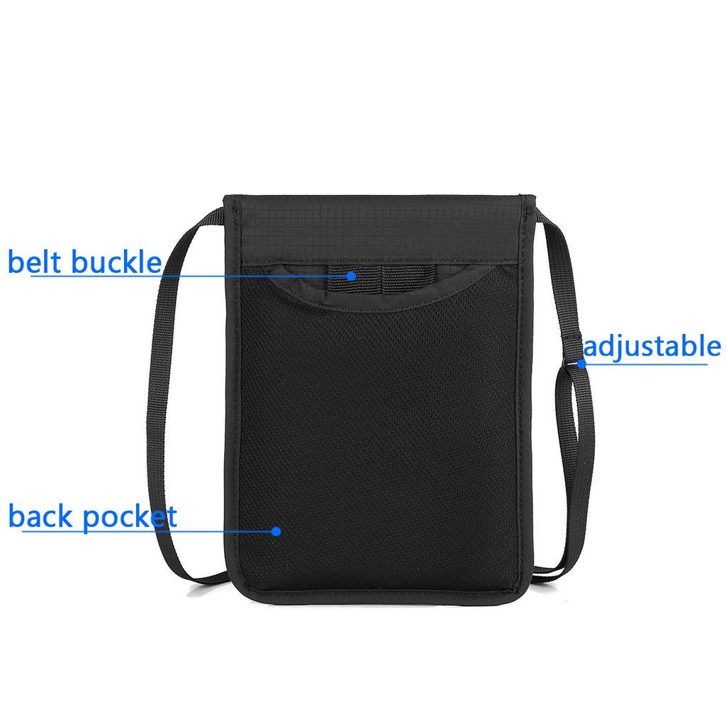 Waterproof RFID Travel Passport Holder & Multifunctional Neck Pouch