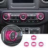 JeCar Air Conditioner Radio Switch Knob Cover & Headlight Knob Cover Aluminum Alloy AC