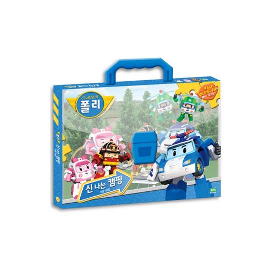 ROBOCAR POLI Набор пазлов для переноски Сделано в Корее - Первый пазл 8–14 деталей / Приключение в кемпинге 12–38 деталей (3 варианта)