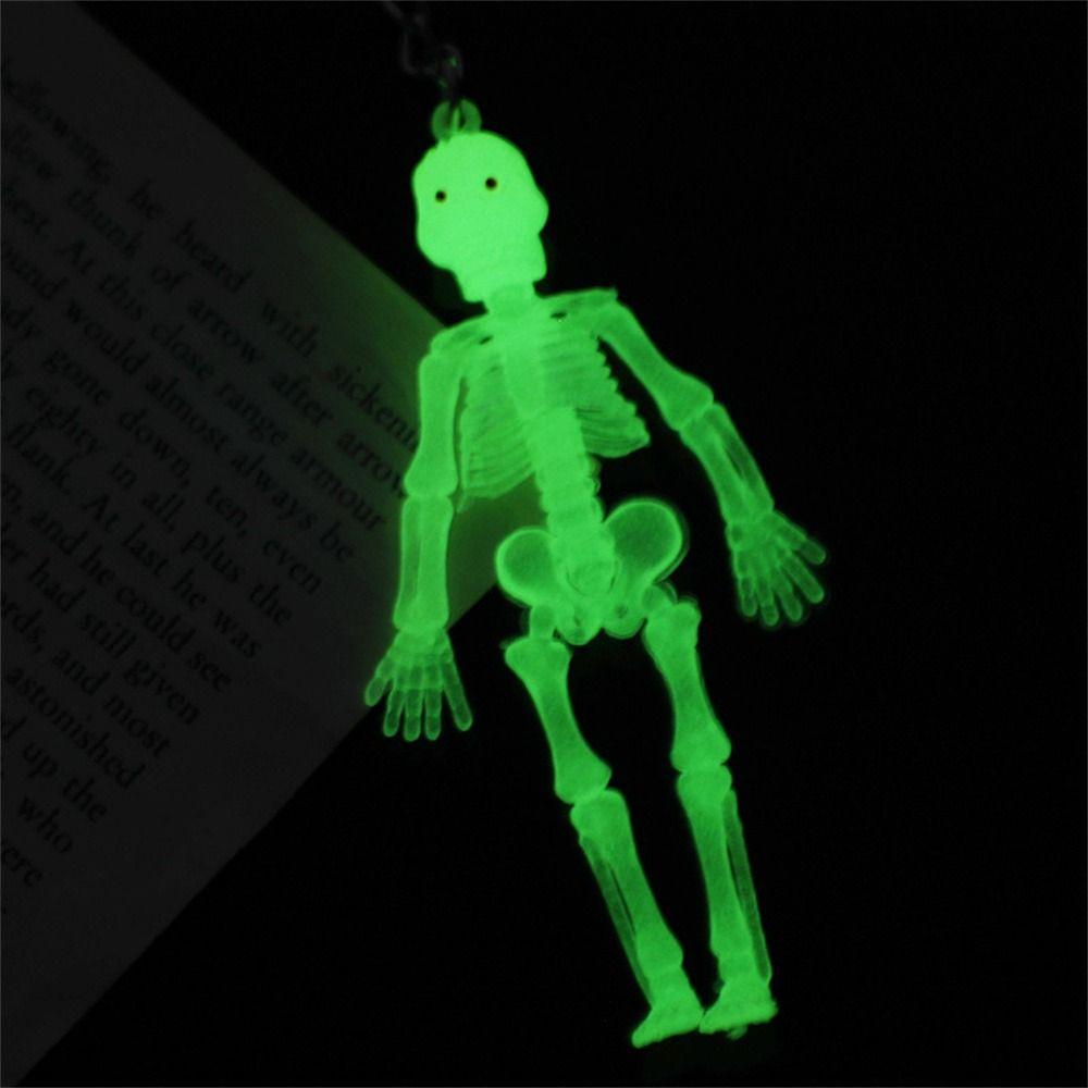Jewelry Multi-joint Punk Skull Skeleton Keyring Skull Keychain Car Keychains Luminous Keyring
