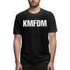 Droomdy Футболка Логотип KMFDM Мужские Стильные Хлопковые Футболки Круглый Вырез L Черный