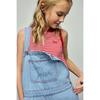 Джинсовый комбинезон для девочек ELLE KIDS с контрастной вышивкой