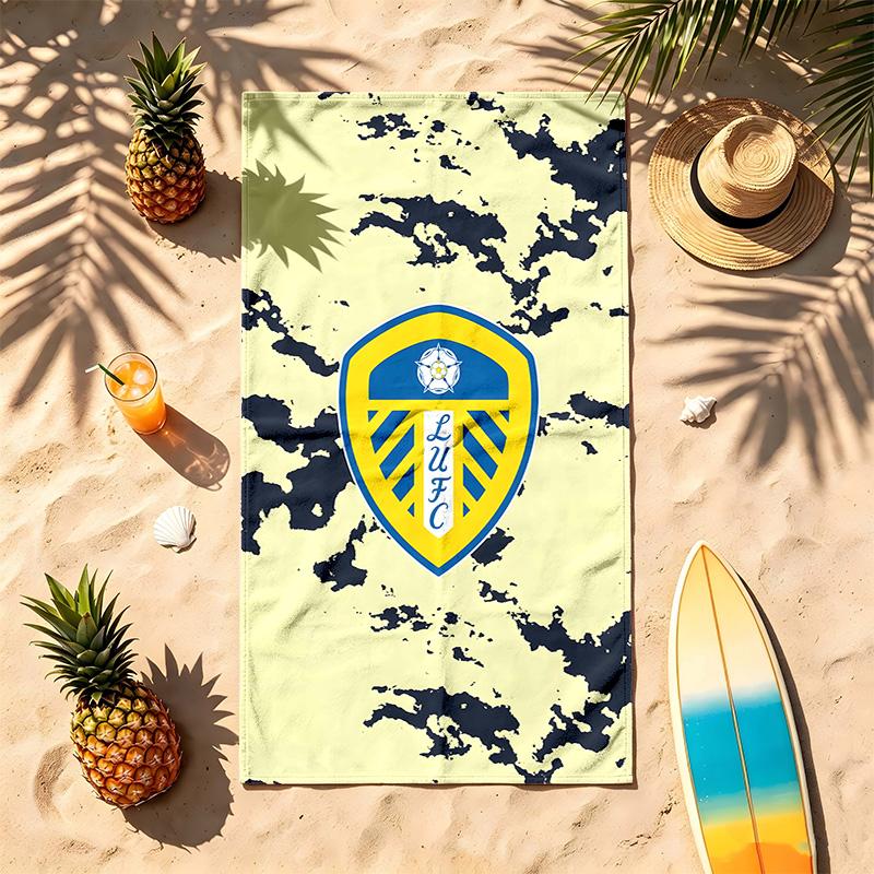 Leeds United Football Club (5) Theme Beach Towel Sand Resistant Soft And Comfortable Suitable For The Pool Camping Yoga And Diving A Travel Essential