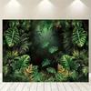 2D Lush Rainforest Greenery Photography Background