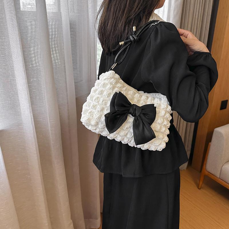 Fashionable Street Style Canvas Tote Bag For Women 2023 Summer New Simple Underarm Handbag