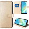 Case - BOOLING - for Samsung Galaxy A16 5G/4G - Flip Cover Shockproof Synthetic Leather Gold