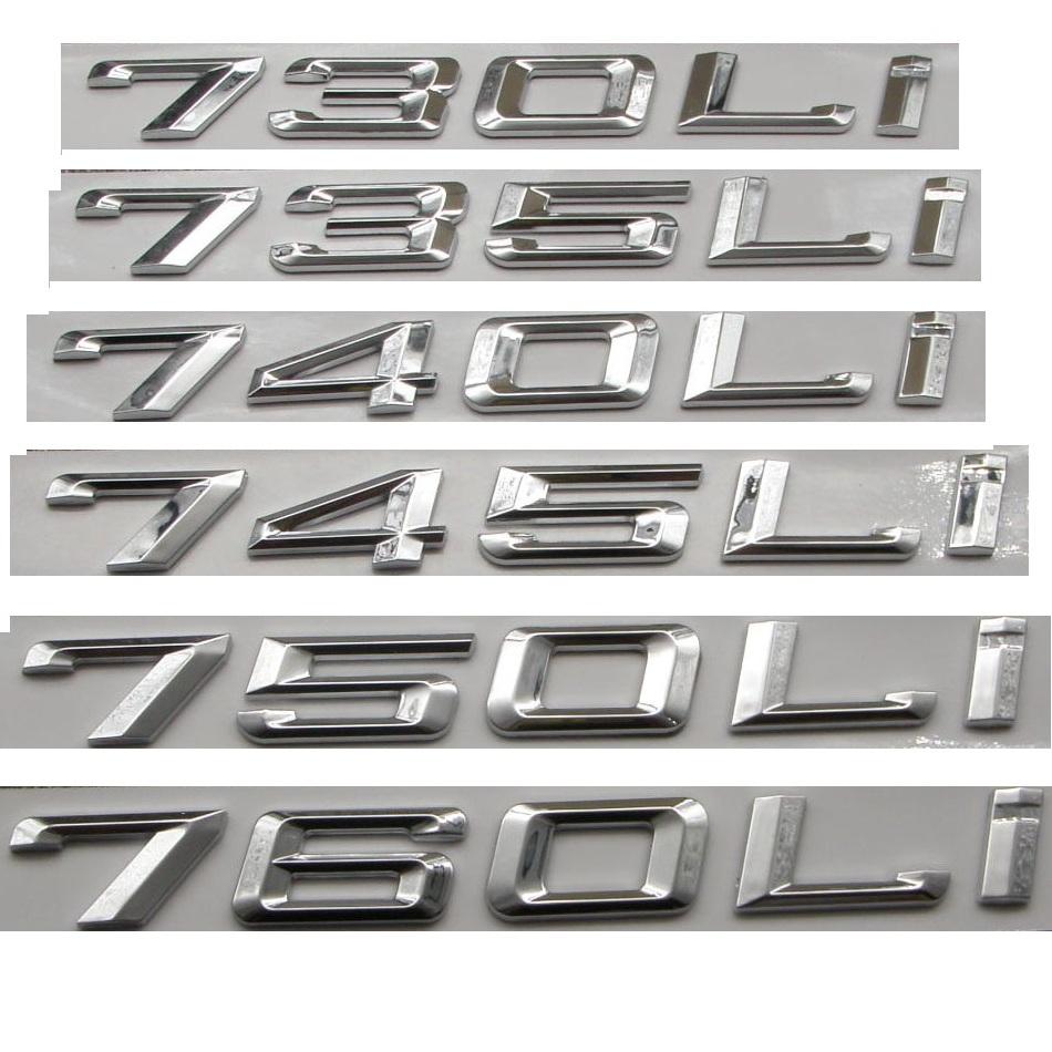 For BMW Chrome 730i 735i 740i 745i 750i 755i 760i 730Li 735Li 740Li 745Li 750Li 755Li 760Li 777Li Symbols Emblems Badges ys2