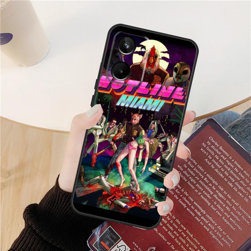 Игровой чехол Hotline Miami для Realme 14 12 10 11 13 Pro Plus GT 6 6T 5 GT7 Pro C61 C55 C51 C21Y C25S C67 C75 C53