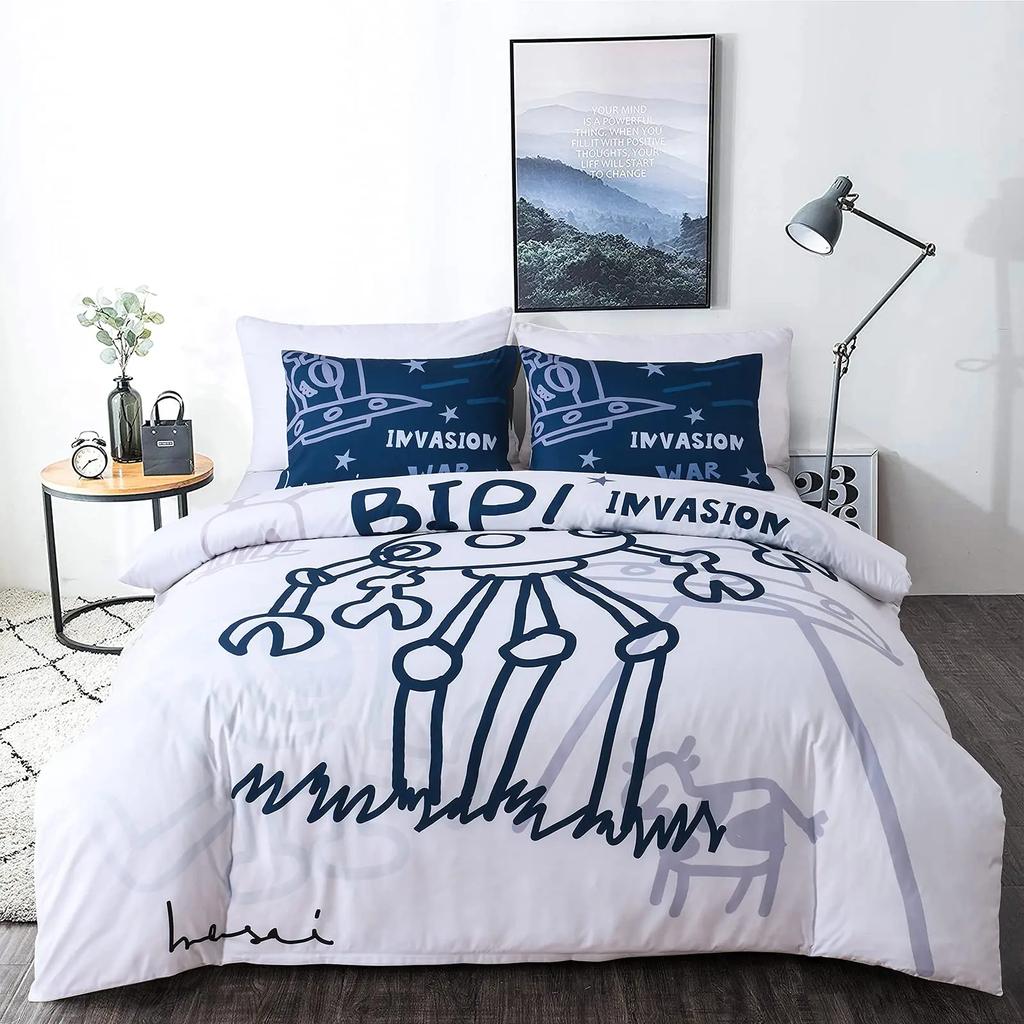 Пододеяльник Tye Dye, желтый, эстетичный, аниме, для мальчиков, комплект постельного белья на молнии, детский спальный гарнитур, мягкий, из полиэстера, чехол