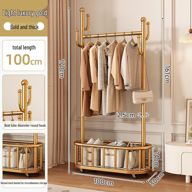 Internet-Famous Mobile Coat Rack: Bedroom Floor Hanger for Drying & Displaying Clothes Indoors