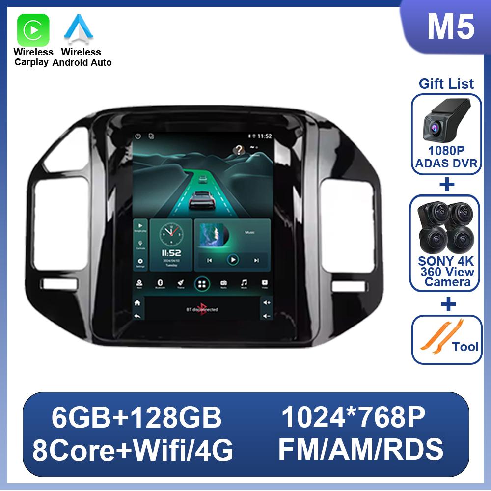 9,7-дюймовый Android для Mitsubishi Pajero 3 V60 V68 V73 1999 - 2011 Carplay автомобильный радиоприемник мультимедийный плеер GPS навигация WIFI 2 Din