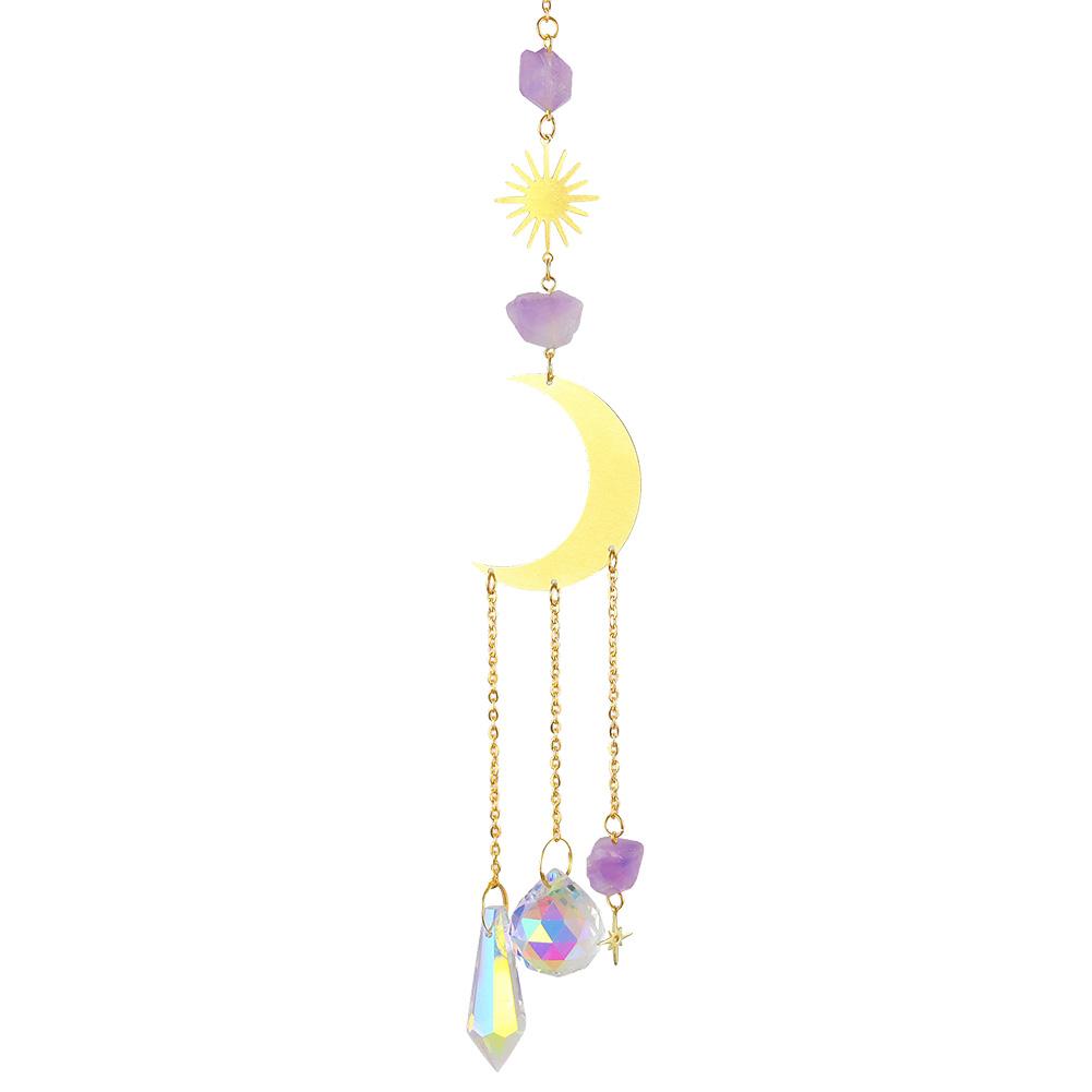 Crystal Prisms Pendant Creative Hanging Sun Catcher Versatile Sun Catcher Wind Chime for Wedding Decoration