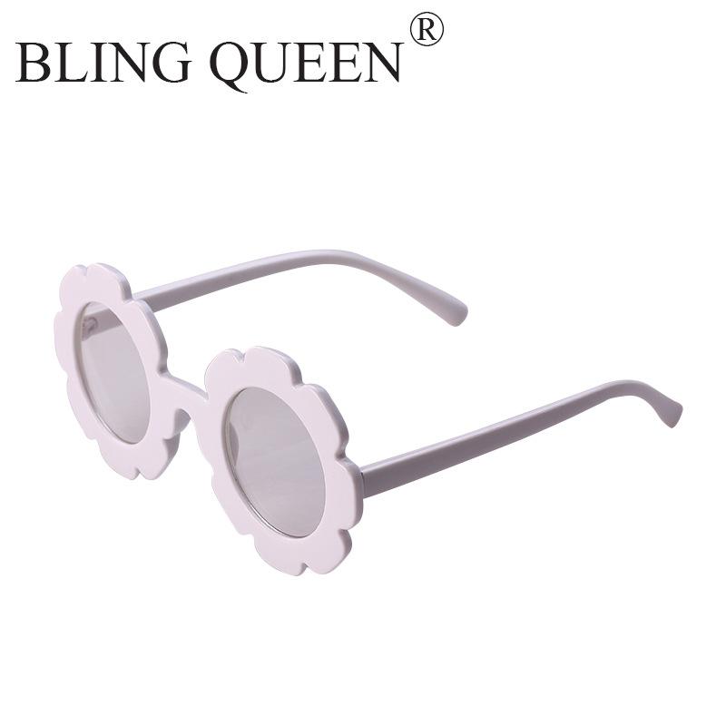 Модные милые детские солнцезащитные очки с подсолнухом, детские очки, удобные цветочные очки B104