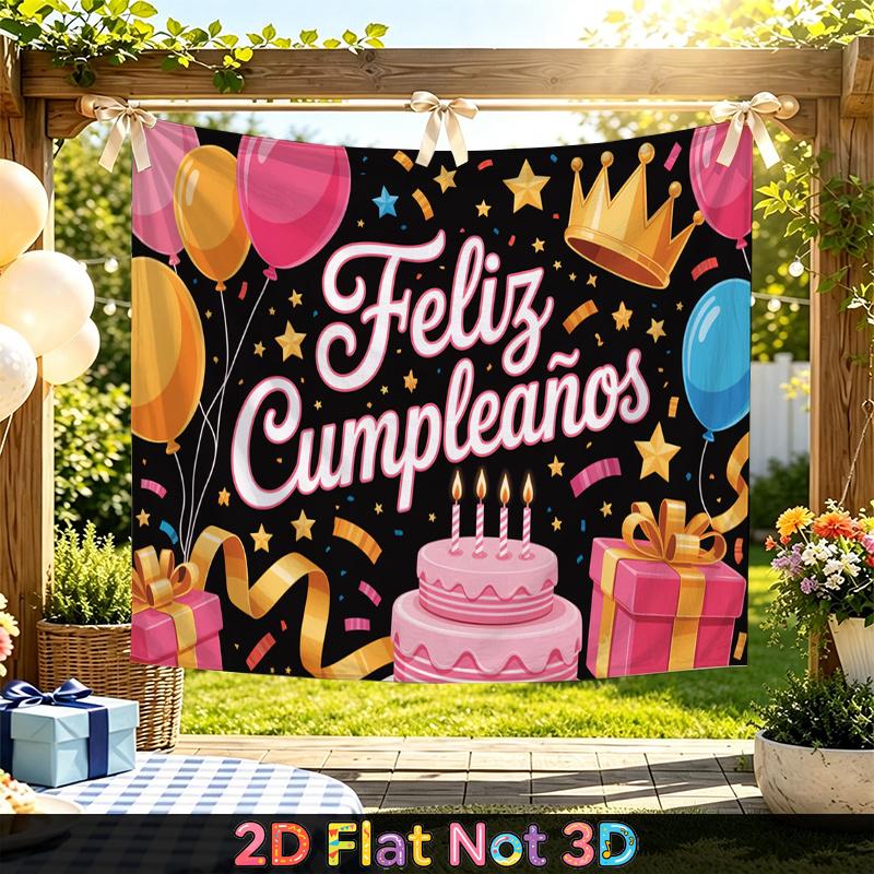 Party Backdrop Balloon Confetti Crown Photo Booth Background Front Door Decor