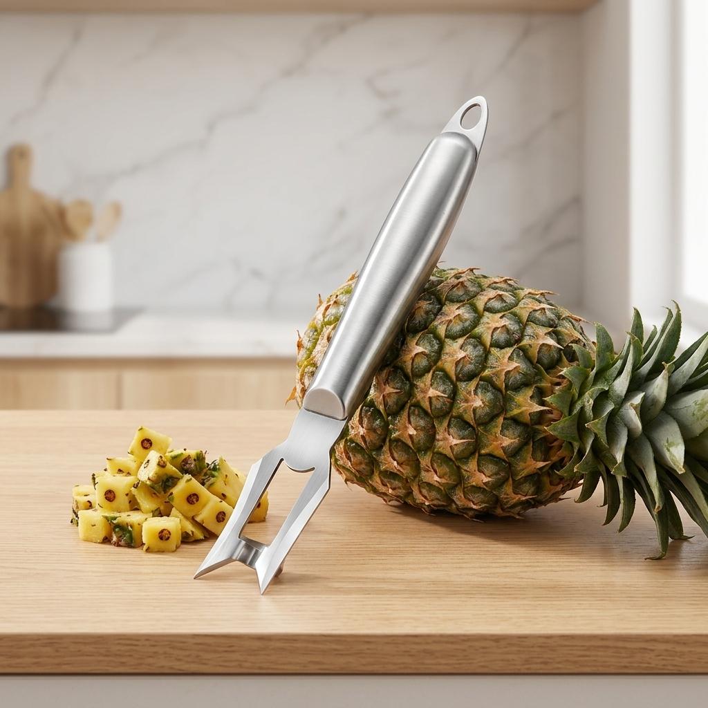 Stainless Steel Pineapple Corer Cutter Heavy Duty Two In One Fruit Tool For Home And Commercial Use