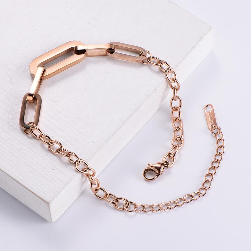 Fashion Exquisite Stainless Steel Chain Bracelet All-match Nice Bracelet Elegant Women Hand Bracelets