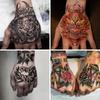Waterproof Temporary Tattoo Sticker Rose Flower Hand Back Tattoo Art Flash Tattoo Fake Tattoo Women and Men