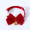 Аксессуары для домашних животных, регулируемый, изысканное качество изготовления, праздничный, предотвращает удушье, красный реквизит для фотографий, бархатный, новый