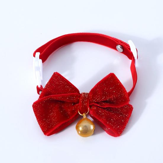 Аксессуары для домашних животных, регулируемый, изысканное качество изготовления, праздничный, предотвращает удушье, красный реквизит для фотографий, бархатный, новый