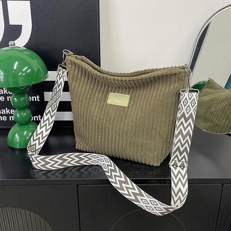 Женские вельветовые сумки через плечо большой вместимости однотонные сумки для ежедневных поездок на работу сумки кроссбоди CLE