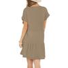 Women's Fashion Casual Round Neck Short Sleeve Ruffle Dresses