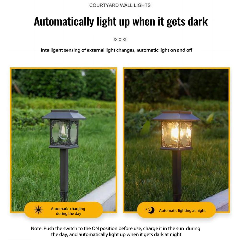 Solar Powered Ground Lights 2 Pack LED Solar Path Lights Plug Ground